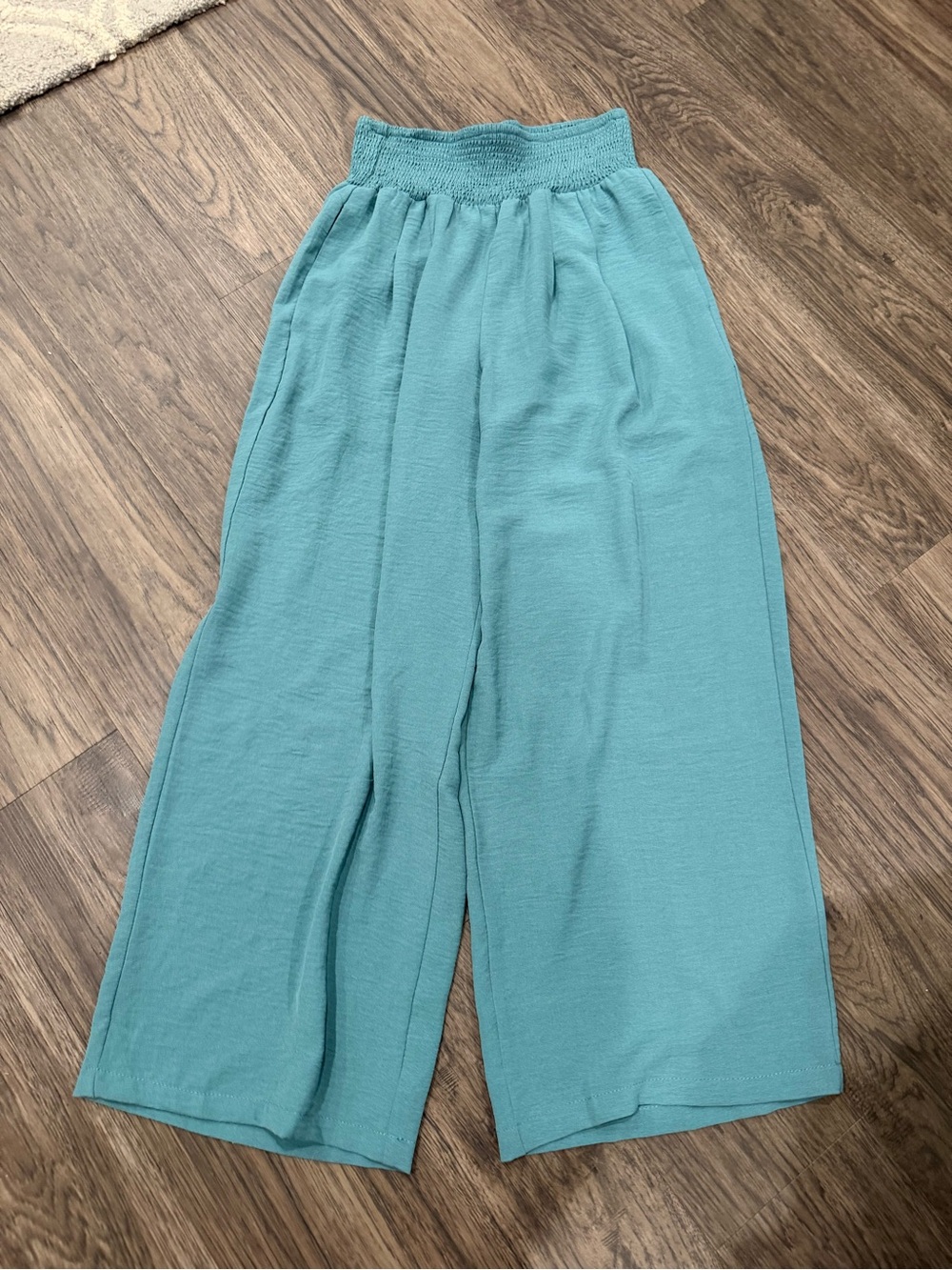 Women’s  Teal Wide-Leg Pull-On Pants